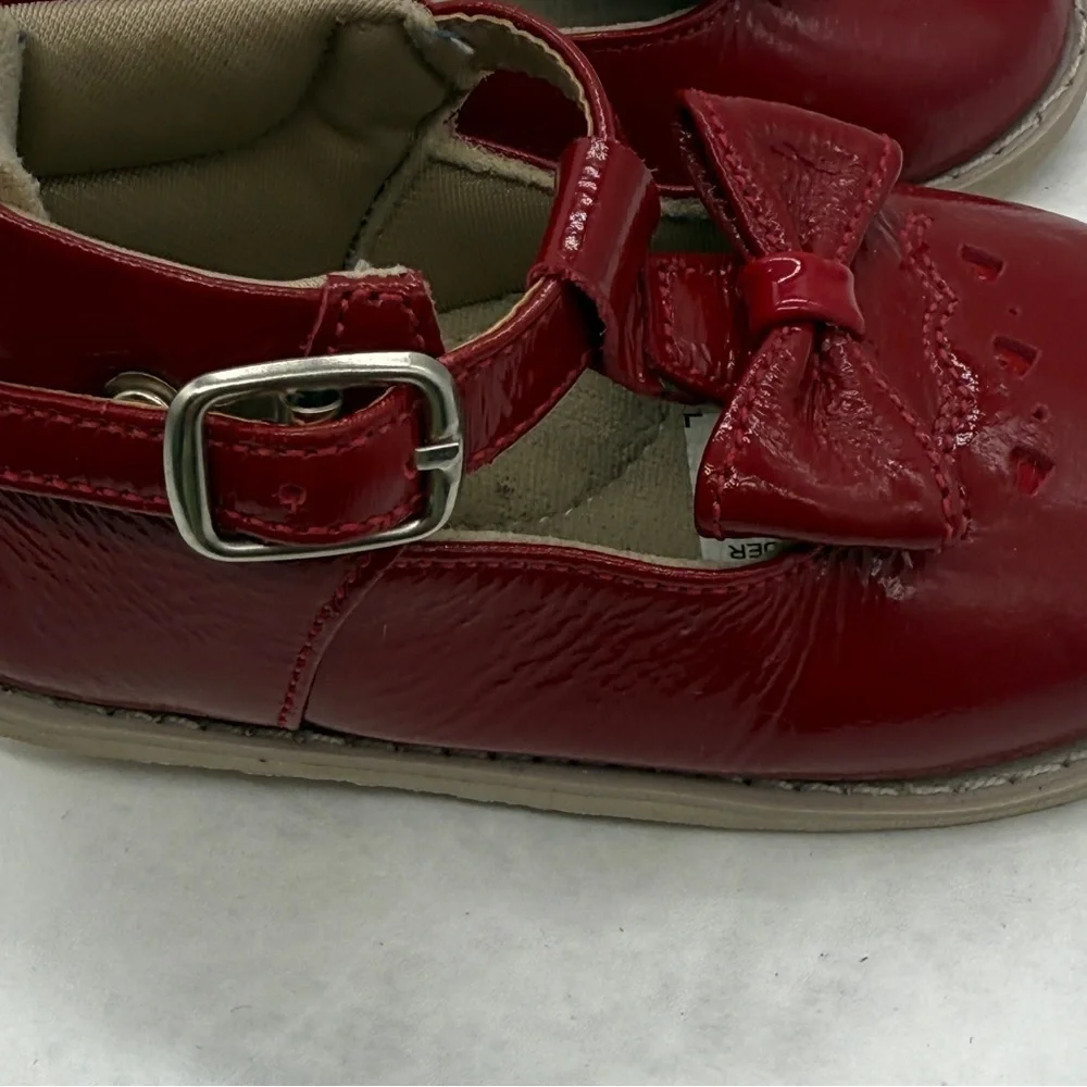 Toddler Red Dress Shoes Patent leather and Strap. Size 20 EU 4.5 US